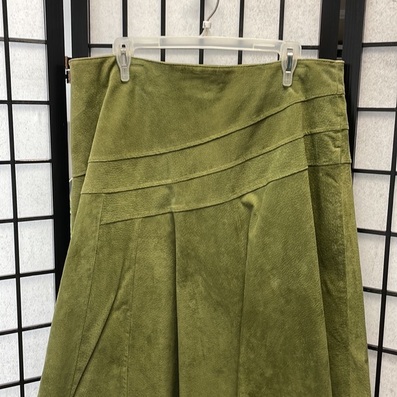 Leather Skirt, By Alice Blue, Full, Deep Green, XXL - Picture 4 of 6